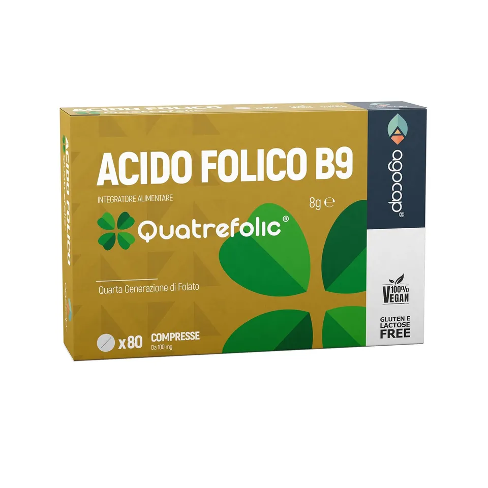 Agocap Quatrefolic acide folique complément 80 gélules B9