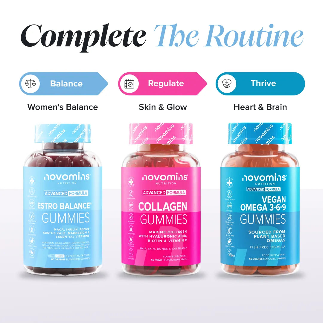 Novomins Périménopause Estro Balance gummies femme maca