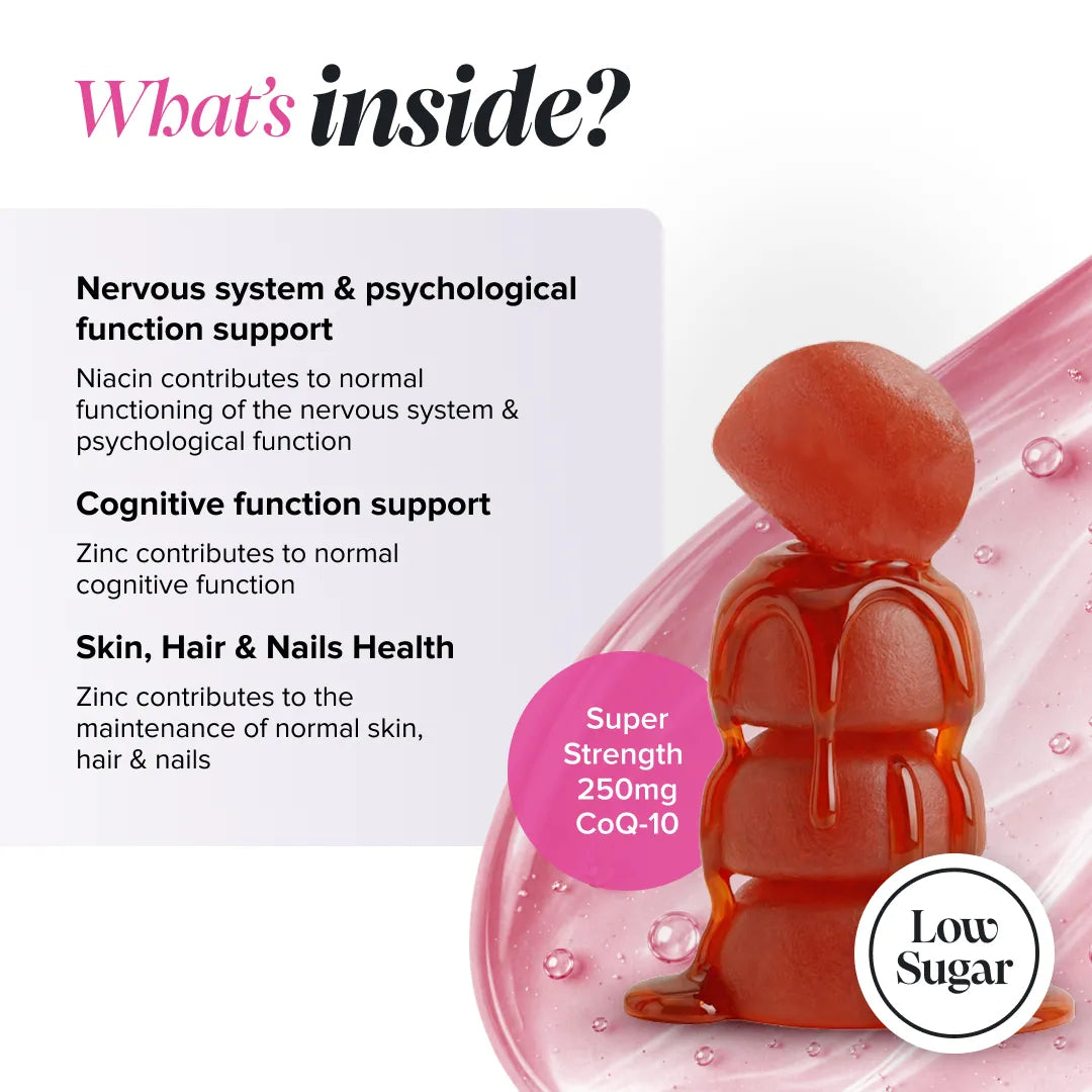 Novomins Gummies Co-Q10 Cœur Ubiquinone Zinc