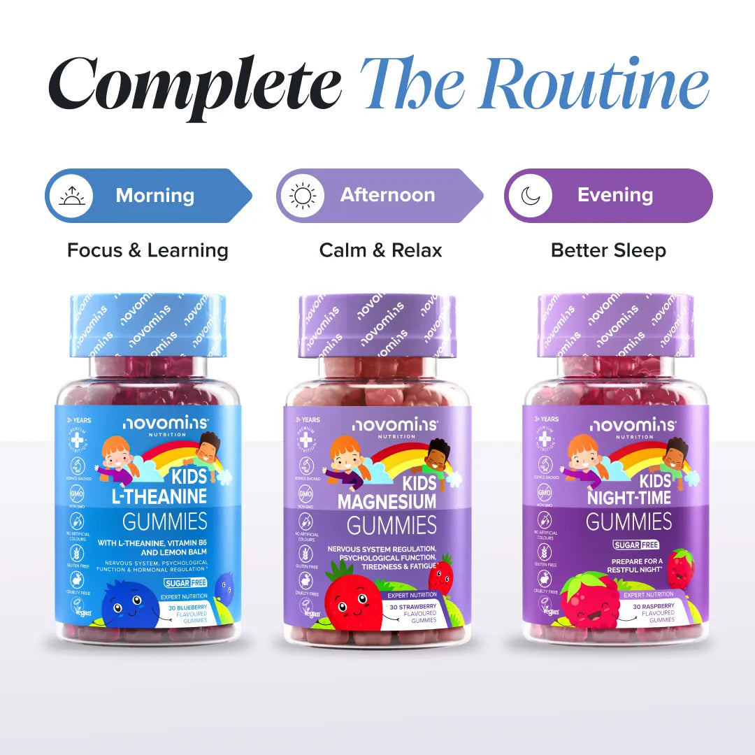 Novomins L-Théanine Enfants gummies concentration calme