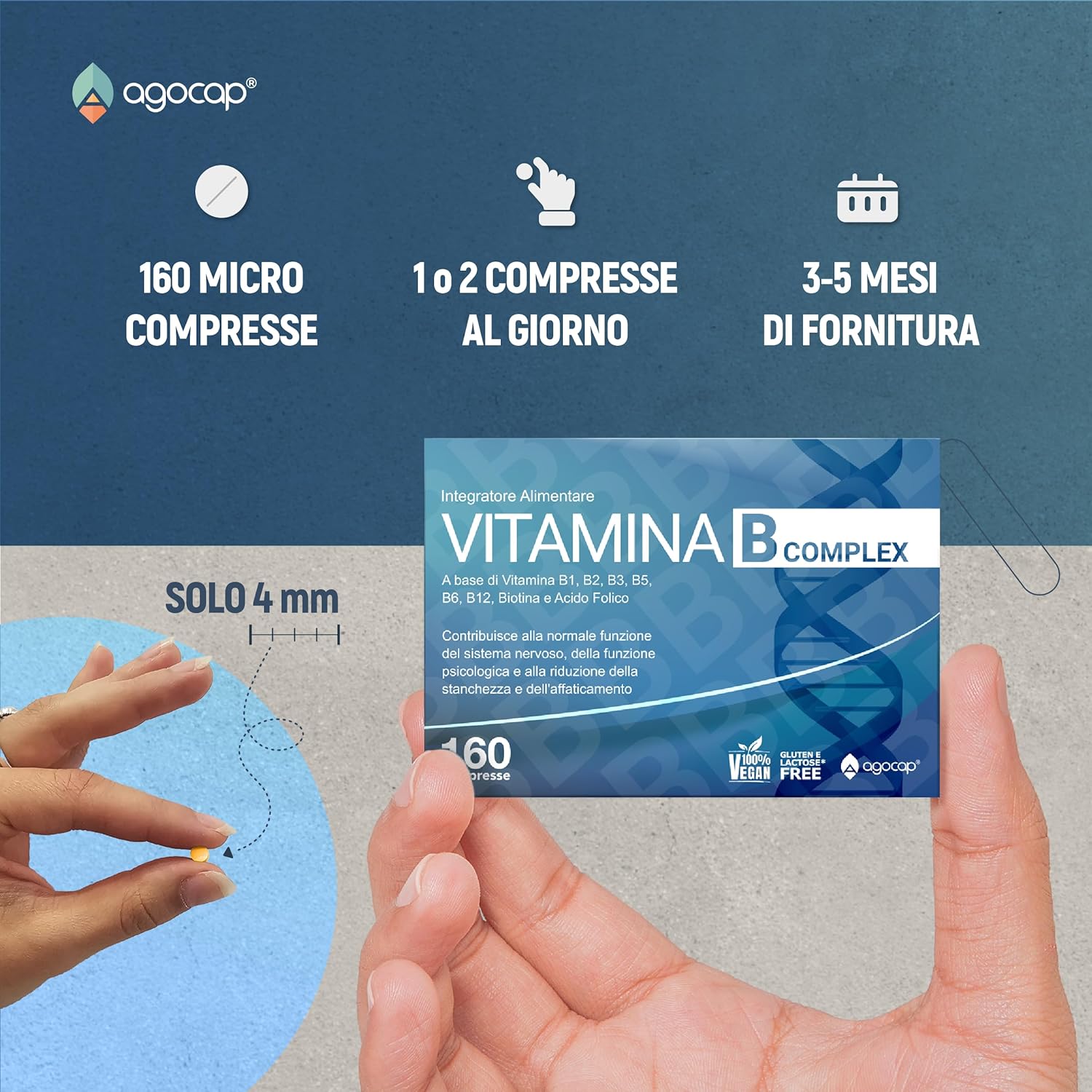 Agocap Stress e Stanchezza Vitamina B Complex vitamines B 160