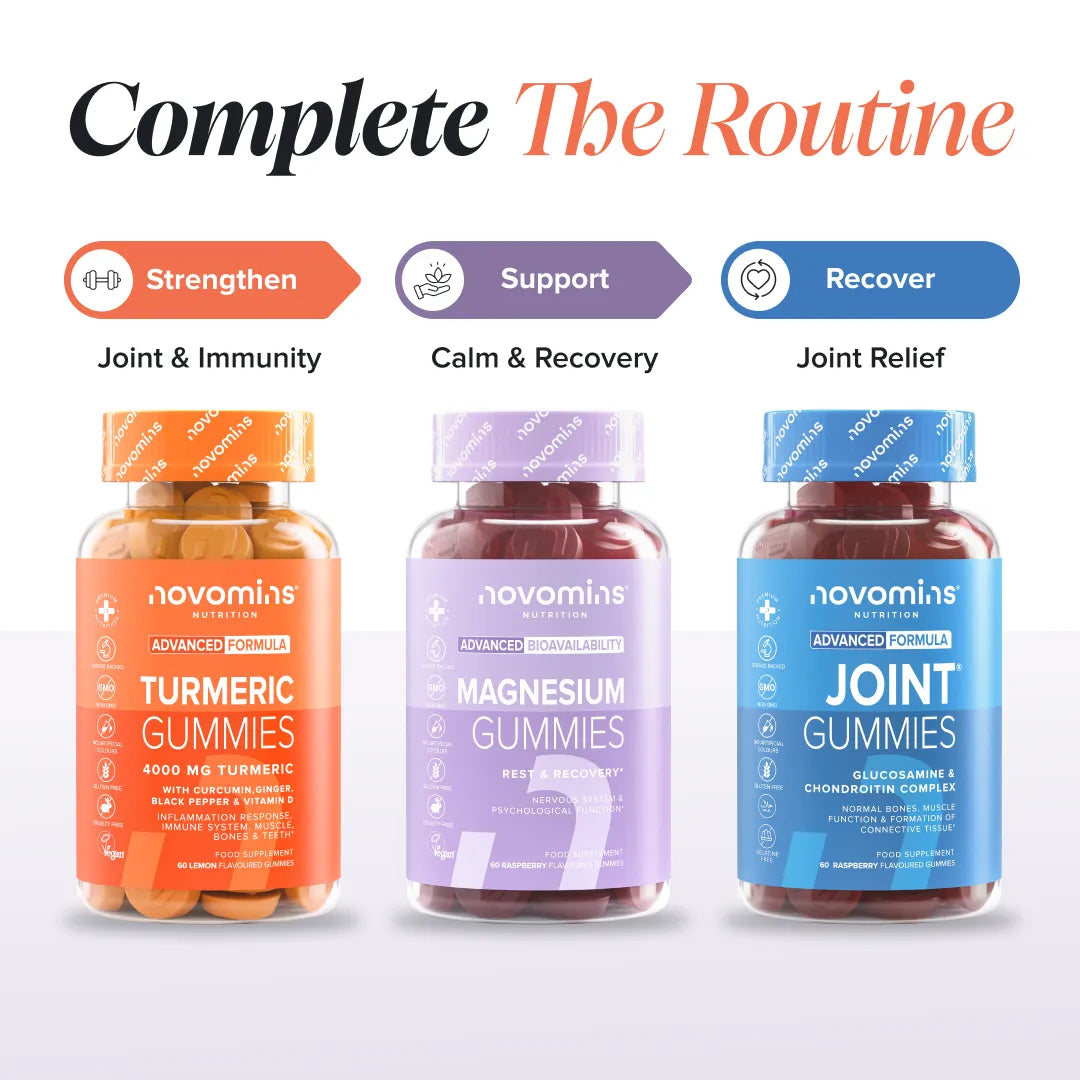 Novomins Os Articulations Muscles Gummies au Curcuma Vitamine D
