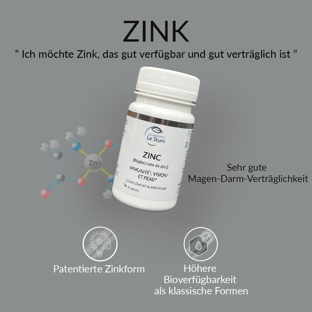 Le Stum Vitamines Minéraux Zinc complément bisglycinate immunité