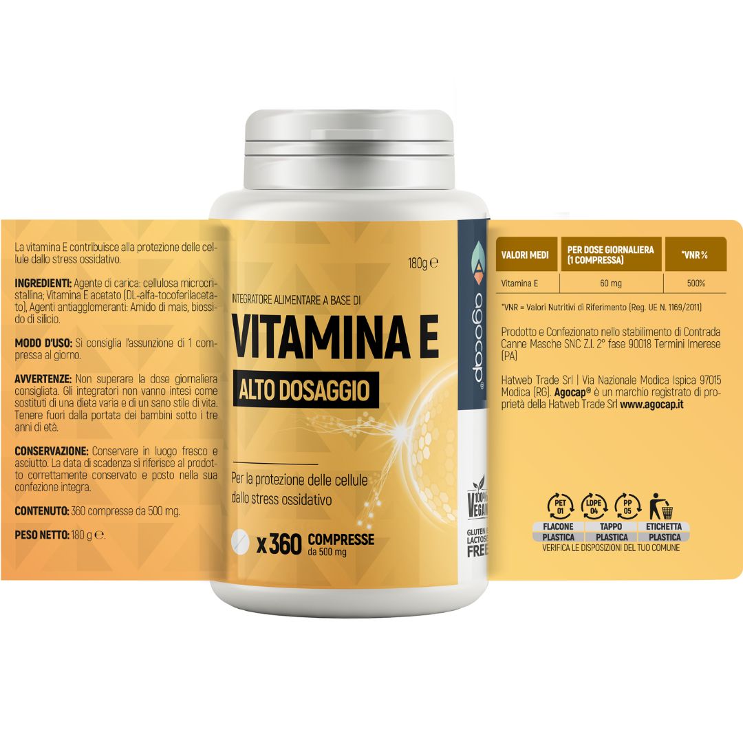 Agocap Vitamine E Pure complément 360 gélules peau antioxydant