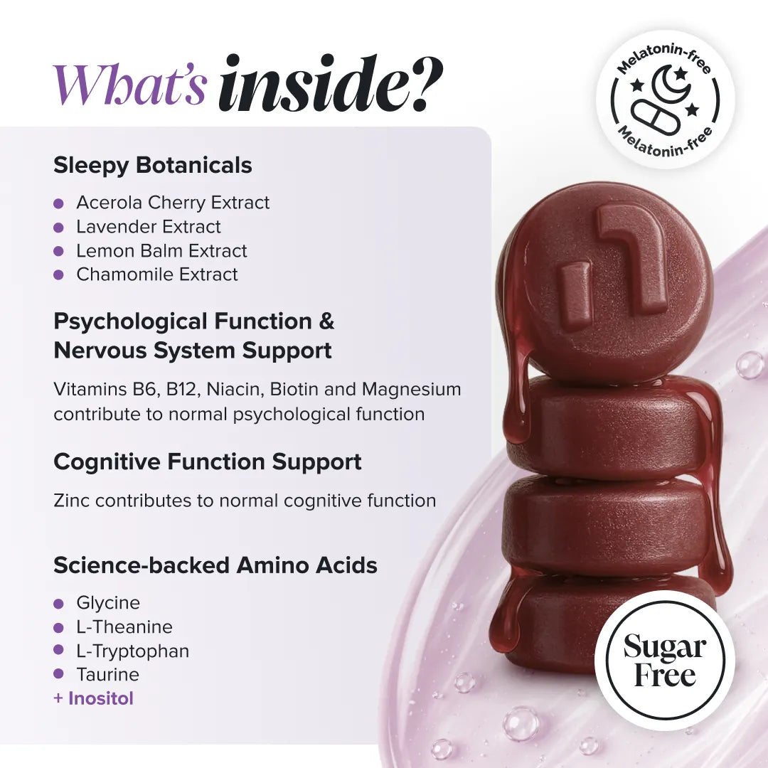 Novomins Sommeil Gummies Sommeil nuit framboise sans sucre