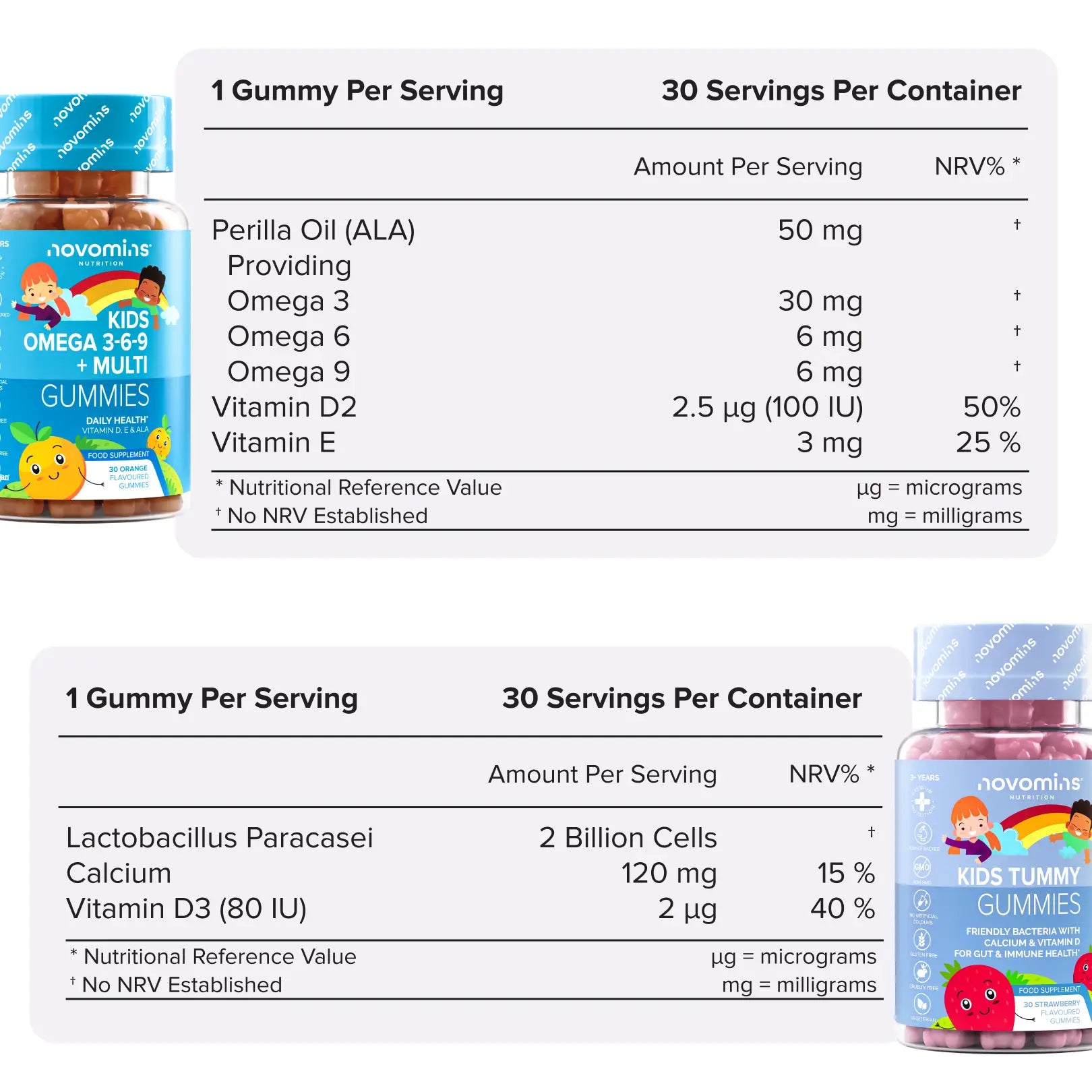Novomins Pack Digestion enfants tummy multivitamines oméga