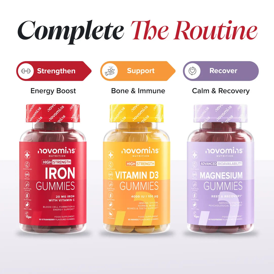 Novomins Immunité Gummies Fer vitamine C fatigue