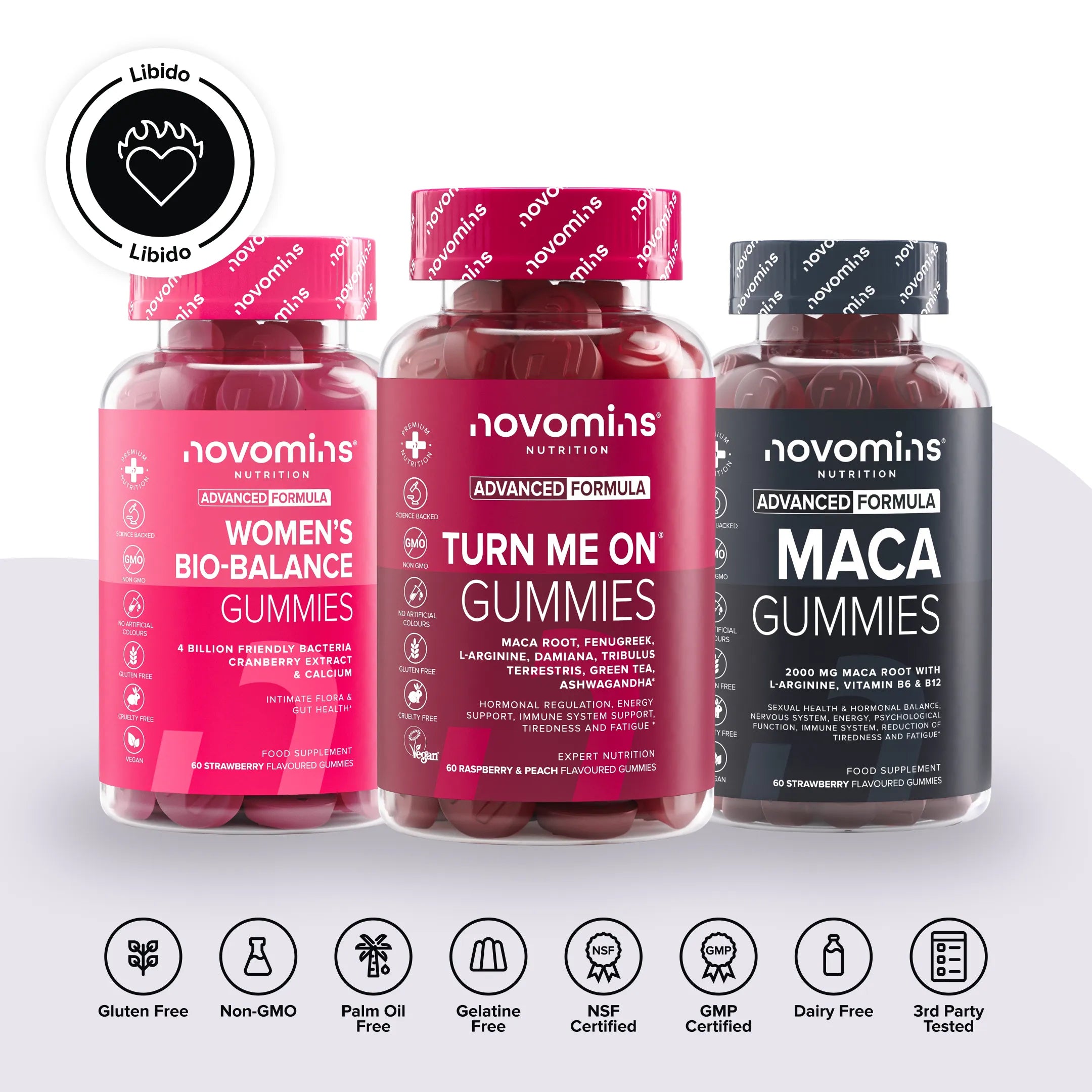 Novomins Pack Libido Femmes gummies équilibre hormonal