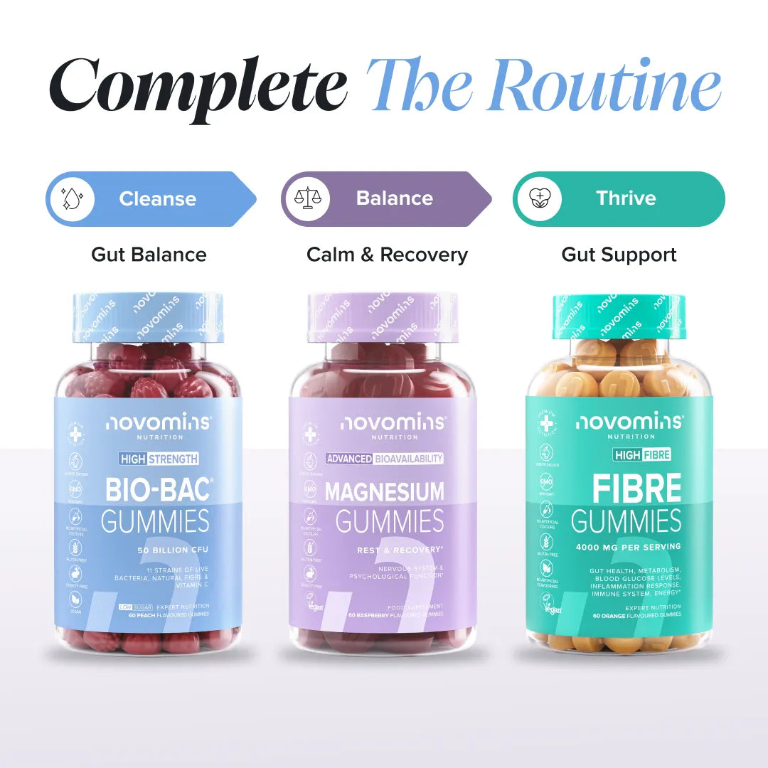Novomins Santé intestinale Gummies Bio-Bac pêche 52 mds