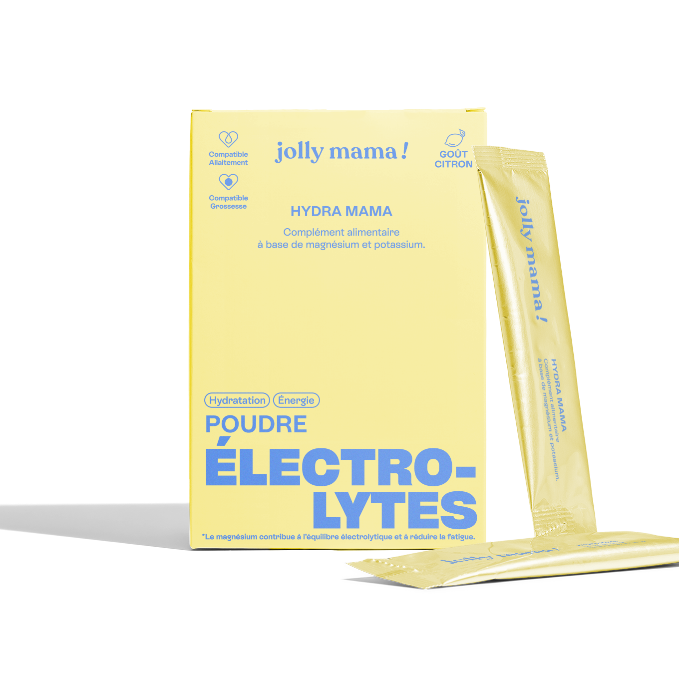 Jolly Mama Hydra Mama électrolytes poudre citron sans sucres