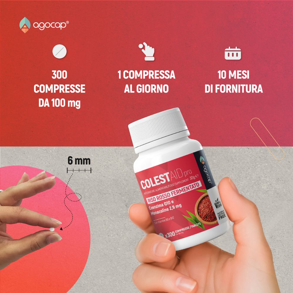 Agocap Colestaid PRO riz rouge complément 300 gélules cholestérol
