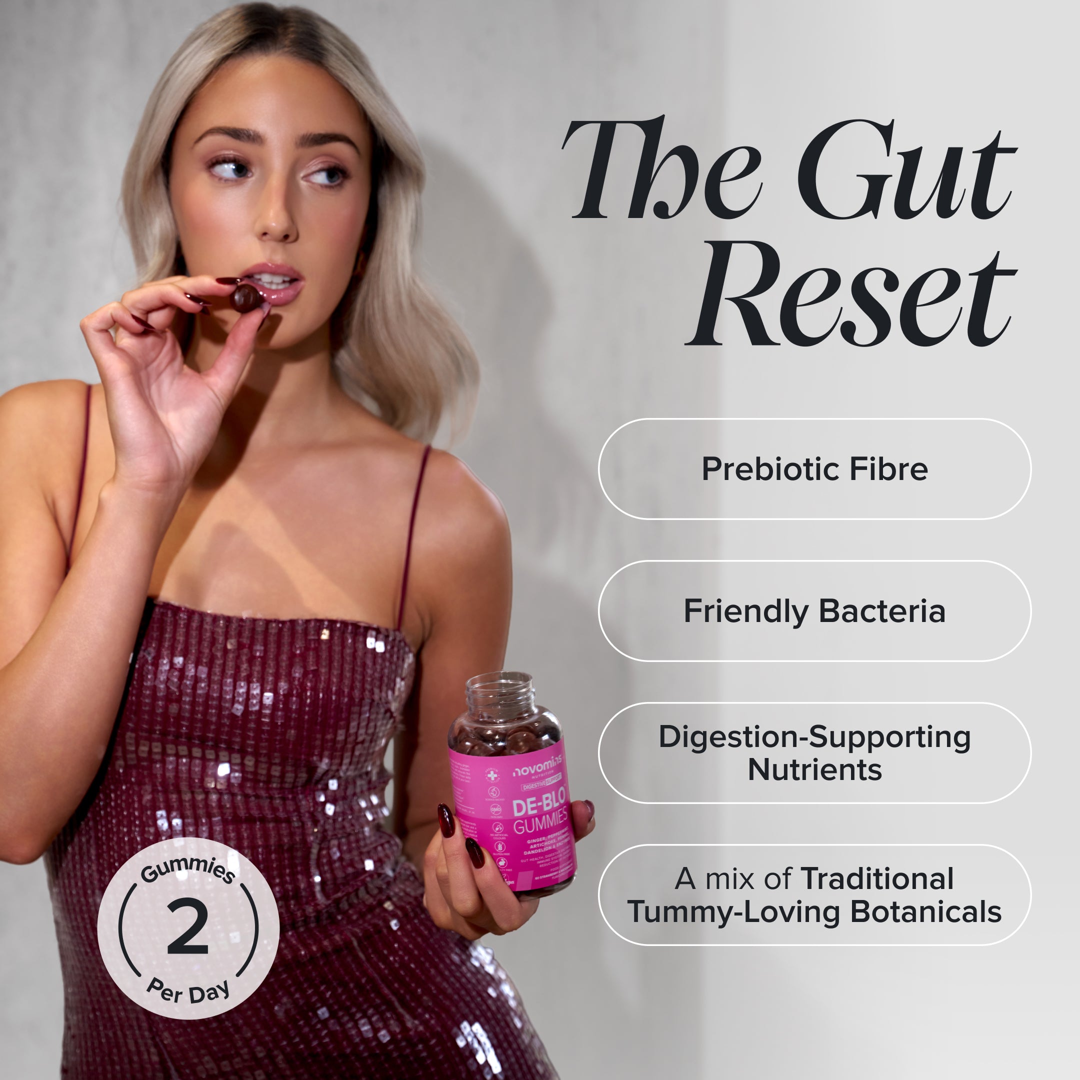 Novomins Anti-Ballonnements Gummies digestion 2 milliards