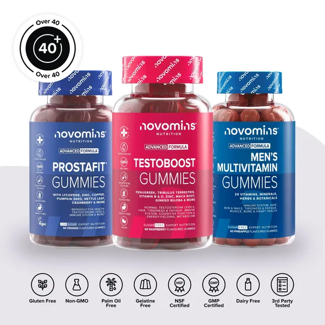 Novomins Hommes 40 ans pack 3 gummies testostérone