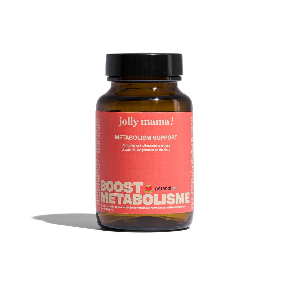 Jolly Mama Compléments Metabolism Support gélules zinc cannelle pot verre