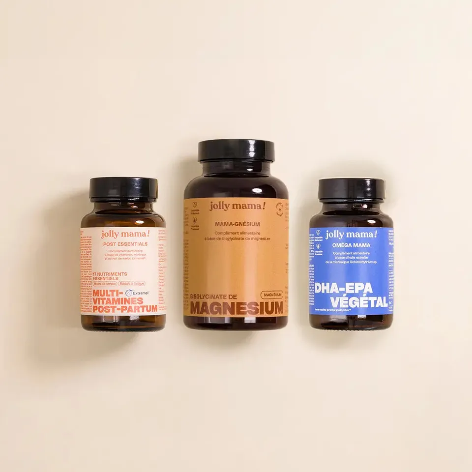 Jolly Mama Pack post-partum multivitamines vegan sans abonnement