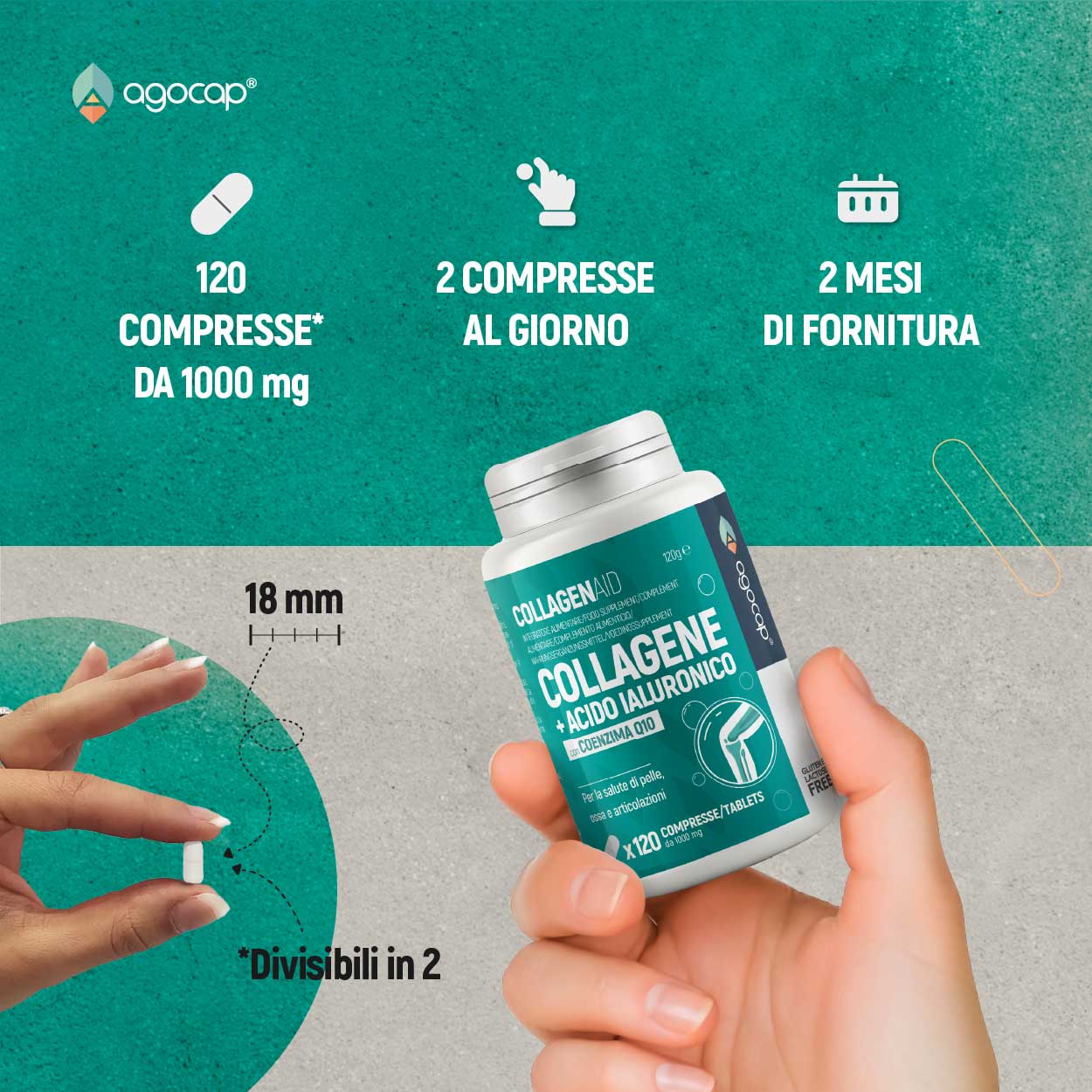 Agocap Collagenaid collagène articulations acide hyaluronique