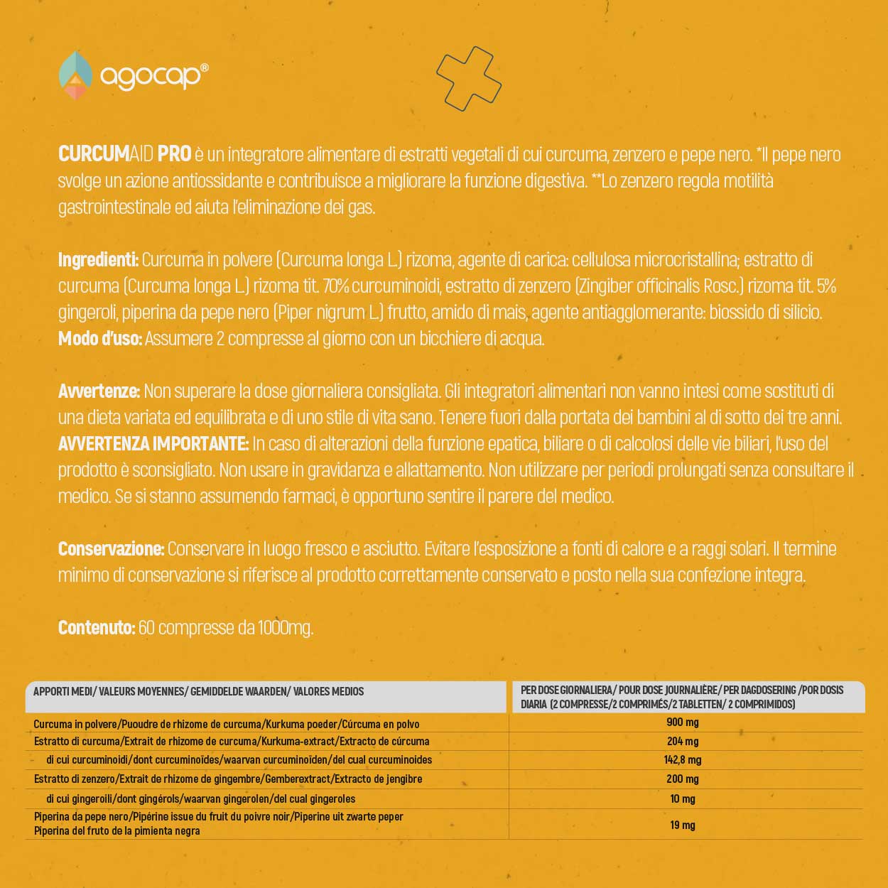 Agocap Curcumaid Pro curcuma complément digestion pipérine
