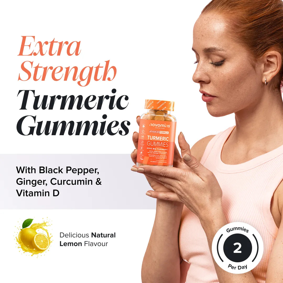 Novomins Os Articulations Muscles Gummies au Curcuma Vitamine D