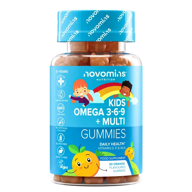 Novomins Enfants Gummies Oméga 3-6-9 vitamine D