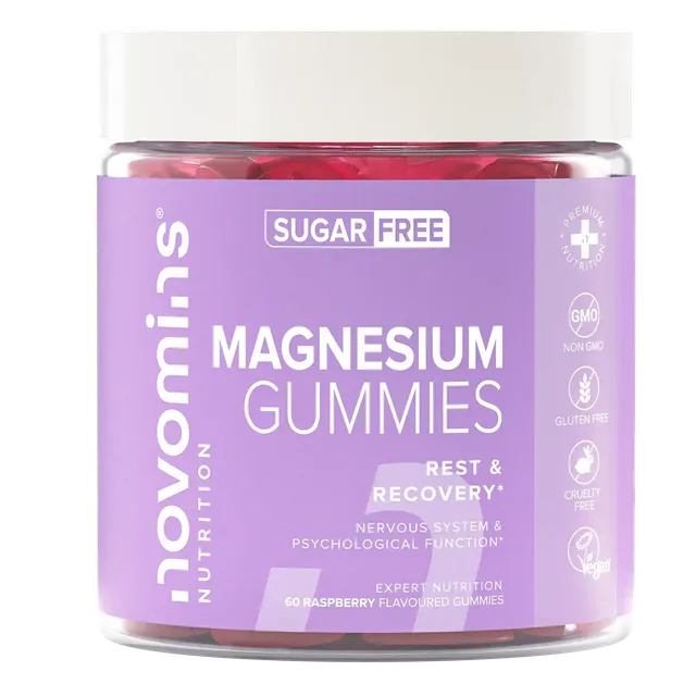 Novomins Énergie Gummies au Magnésium Sans Sucre 1636 mg