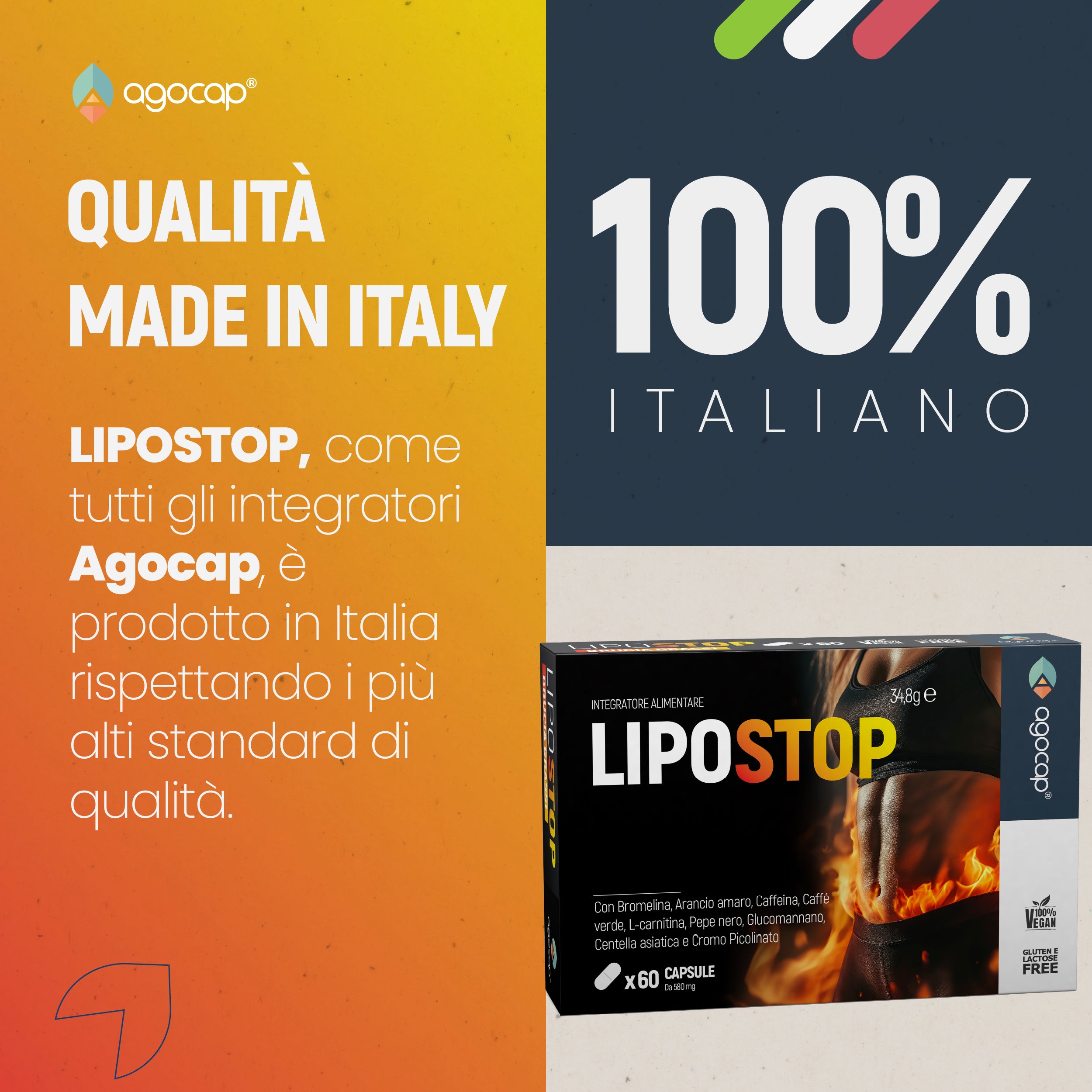 Agocap Lipostop minceur 60 gélules métabolisme