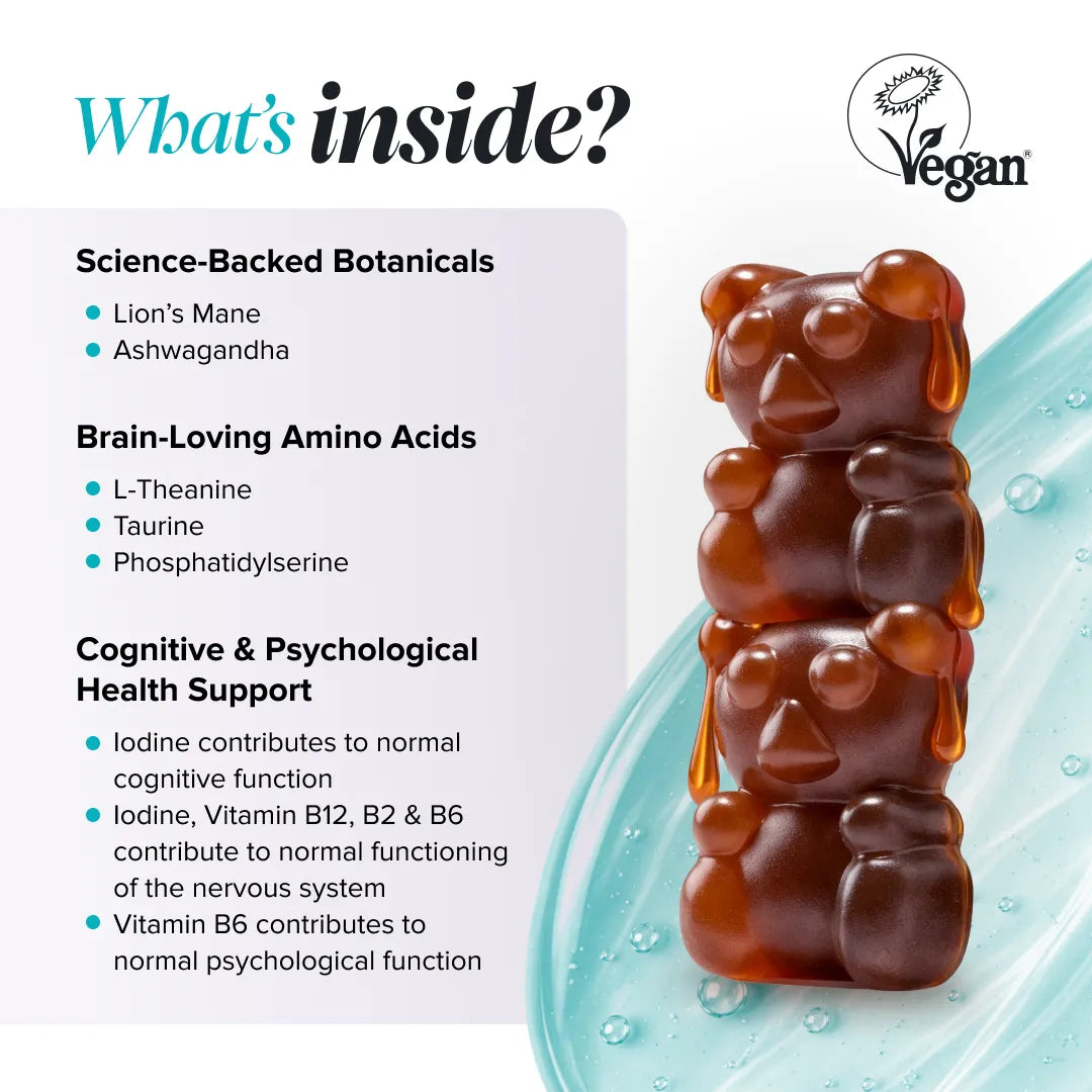 Novomins Apprentissage Enfants Gummies Focus Lion B5