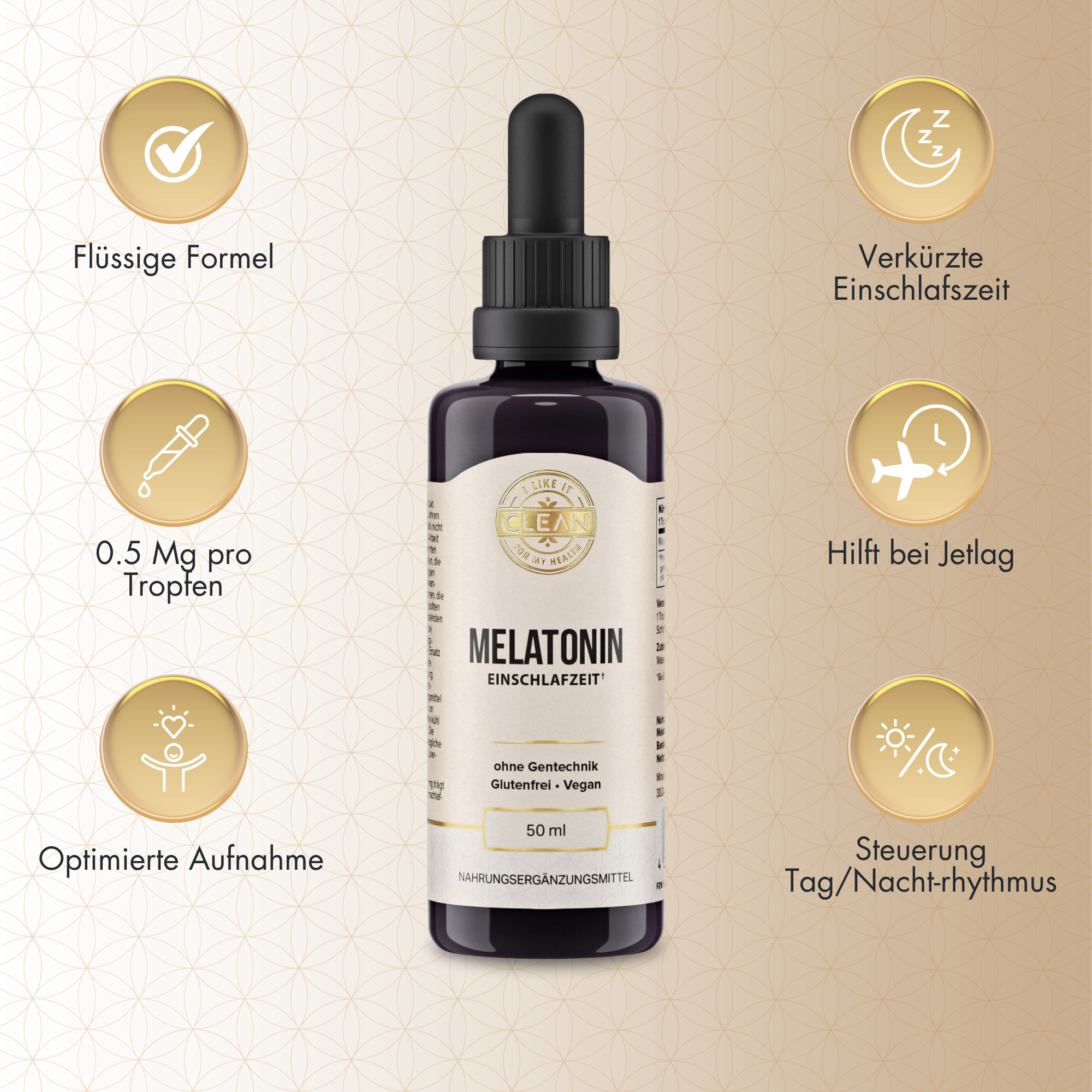 i like it clean Mélatonine liquide 50 ml sommeil 0,5 mg