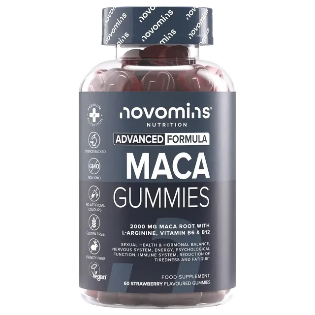Novomins Libido Gummies de Maca noire énergie B12